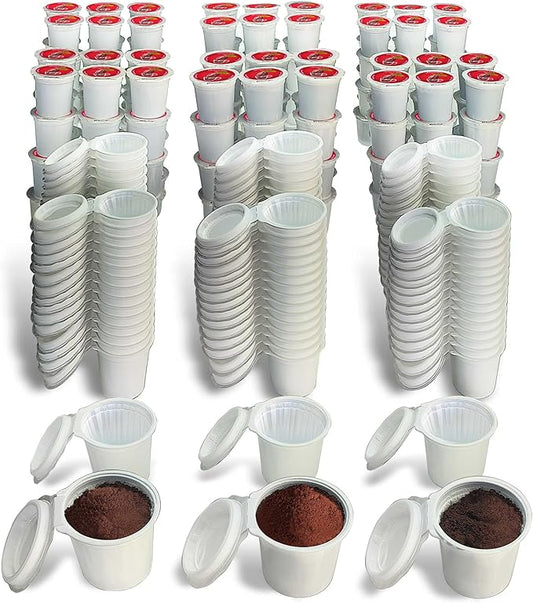 iFillCup Refillable K Cups - Hold 50% More Coffee for Richer Larger Brew, Universal K Cup Brewer Compatibility, Gold Medal Champion Sponsor, Reusable up to 5 Times | 240 Pack Red
