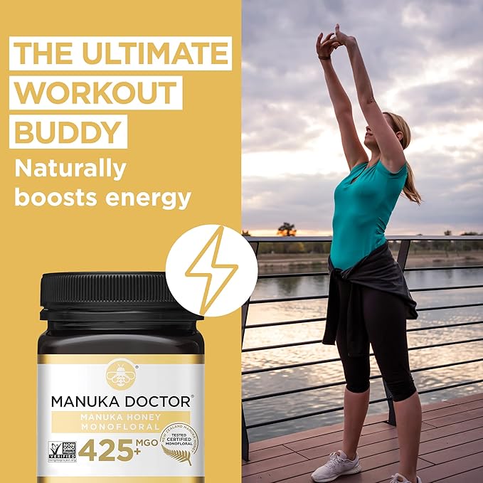 Manuka Doctor - MGO 425+ Manuka Honey Monofloral, 100% Pure New Zealand Honey. Certified. Guaranteed. Raw. Non-GMO (8.75 oz)