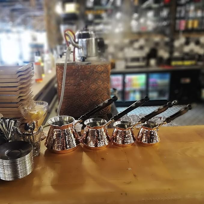 ACC Series (XX-Large - 29 floz) - Hand Hammered Turkish Greek Arabic Armenian Copper Coffee Pot, Heavy Duty Stovetop Coffee Maker Cezve Jazzve Jazva Jezve Ibrik Briki