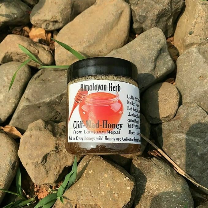 Wild Himalayan Cliff Honey Red Honey Harvested by Indigenous Tribes Wildflower Nectar 150 Gram from Lamjung Nepal