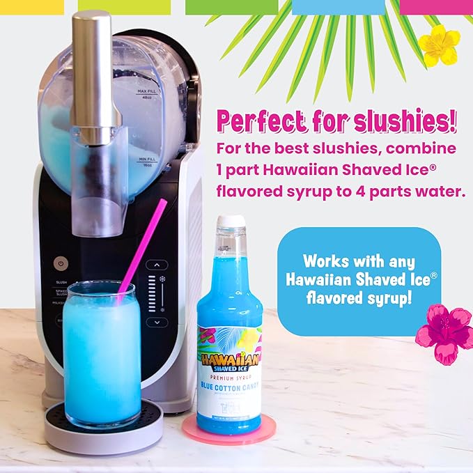 Hawaiian Shaved Ice Syrup, Blue Cotton Candy, Gallon