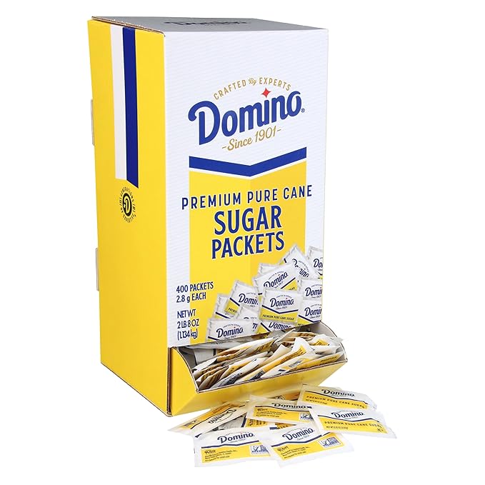 Domino® Sugar Packets, 400 Sugar Packets (2.8 g each) in Dispenser Box