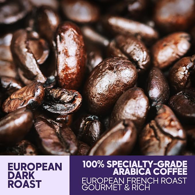 Sarasota Coffee Whole Bean Cubano European French Roast | Dark Roast Gourmet Coffee Beans | Low Acid, Mold Free, Specialty Grade Bulk Coffee Beans | 5lb (80 oz)