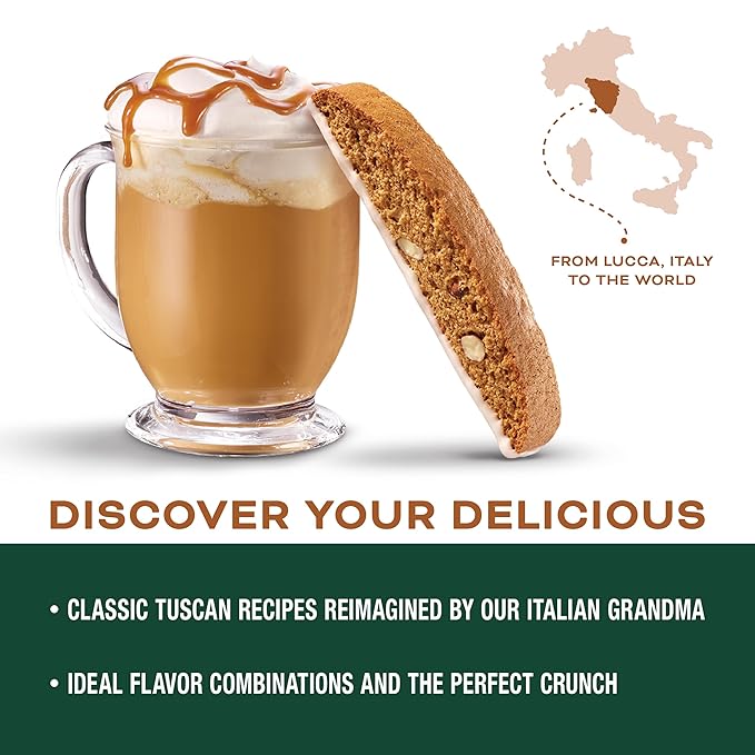 Nonni's Gingerbread Biscotti Holiday Cookies - 2 Boxes Gingerbread Cookies - Gingerbread Christmas Cookies w/Almonds & White Icing - Biscotti Individually Wrapped Cookies - Italian Cookies - 6.88 oz