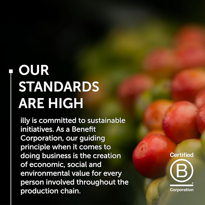 Illy Ground Espresso Coffee, Decaffeinated - Medium Roast - Mild & Balanced - 100% Arabica - Pressurized Packaging Sealed for Freshness - 8.8oz (Pack of 6)