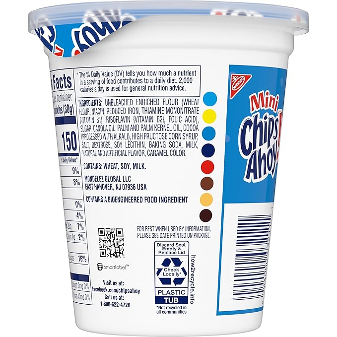 CHIPS AHOY! Mini Original Chocolate Chip Cookies, Go-Paks, 12 - 3.5 oz Cups