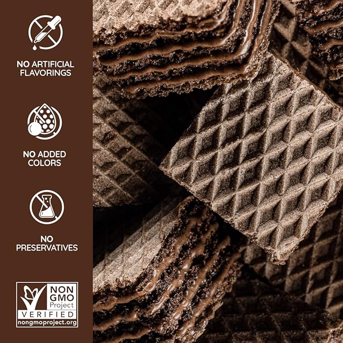 Loacker Quadratini Premium Double Choc Wafer Cookies, 250g/8.82oz (14305)