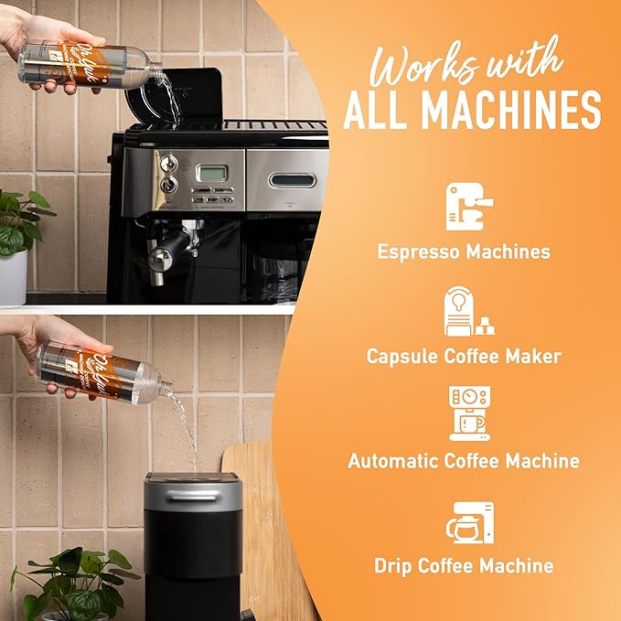 Oh Yuk Coffee Machine Descaler - Cleaning and Descaling Solution Universally Compatible for All Brands and Machine Types: Breville, Delonghi, Nespresso, Keurig - 16 oz (1)