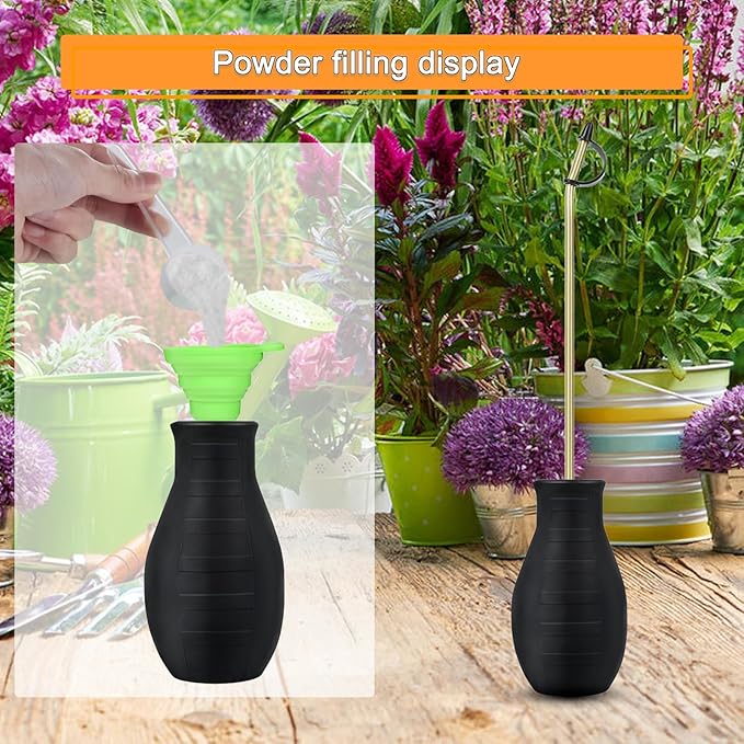 Diatomaceous Earth Duster, Powder Sprayer, Garden Duster Applicator Dispenser with Long Plastic Tube for Organic Gardening Agricultural Supplies for Diatomaceous Earth & Other Home Powder Applications