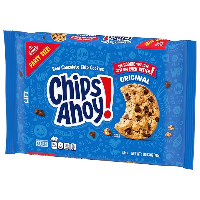 Chips Ahoy! Original Chocolate Chip Cookies, Party Size, 25.3 oz (Pack of 3)