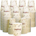 Cuphug 300 Pack 8 oz Coffee Cups with Lids, To Go Paper Cups with Sleeves and Stirring Sticks, Insulated Disposable Coffee Cups for Hot/Cold Drinks