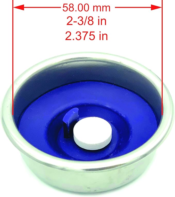 Backflush Disc – Blind Insert for Espresso Machine – Food-Grade Silicone – 3 Size Variations – Compatible with Cleaning Tablets and Powder – Wide Compatibilit (58mm, Blue)