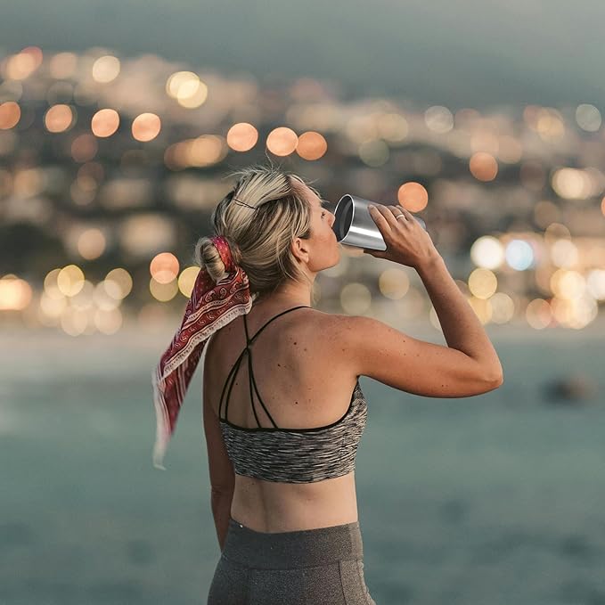 20 oz Tumbler Coffee Travel Tumblers Bulk with Lid Stainless Steel Double Wall Vacuum Insulated Mug Powder Coated Cups fit Car Cupholder for Hot and Cold - Stainless Steel, 12Pack