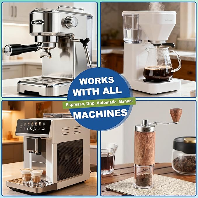 Coffee Cleaner & Descaler Tablets (60 Count) - Compatible with Keurig, Nespresso, Breville, DeLonghi, Ninja - For All Drip & Espresso Machines - Removes Limescale