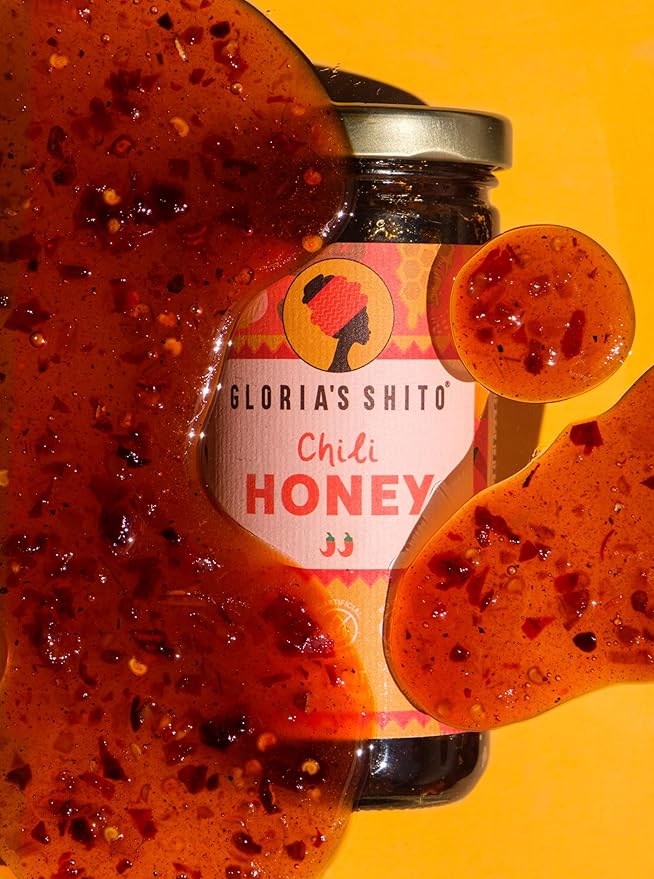 Gloria's Shito Chili Honey All Natural Sweet and Spicy Umami Honey. Perfectly Delicious on All Your Favorite Meals. 8 oz. (Pack of 1)