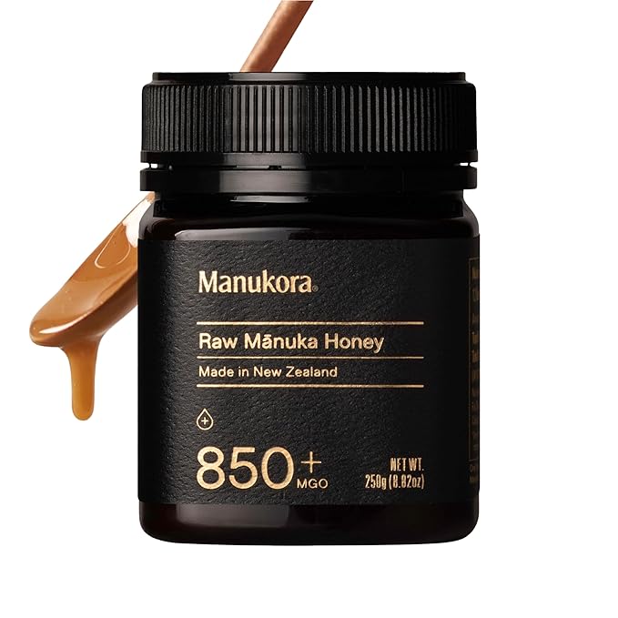 Manukora Raw Manuka New Zealand Honey MGO 850+, Non-GMO, Monofloral, 3rd-Party Tested, Glyphosate Residue Free Certified, 2000+ Natural Compounds, Traceable Hive-to-Hand, Digestive & Immune Support – 250g
