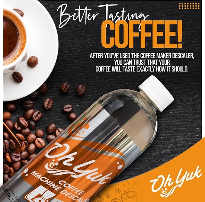 Oh Yuk Coffee Machine Descaler - Cleaning and Descaling Solution Universally Compatible for All Brands and Machine Types: Breville, Delonghi, Nespresso, Keurig - 16 oz (2)