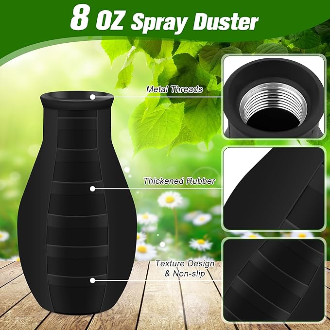 Extendable Garden Duster Powder Applicator, Anglekai Powder Duster for Diatomaceous Earth Applicator Dispenser, with Metal Tube/Spray Duster/Funnel/Tank/Plastic Gloves (from 9'' to 22'')