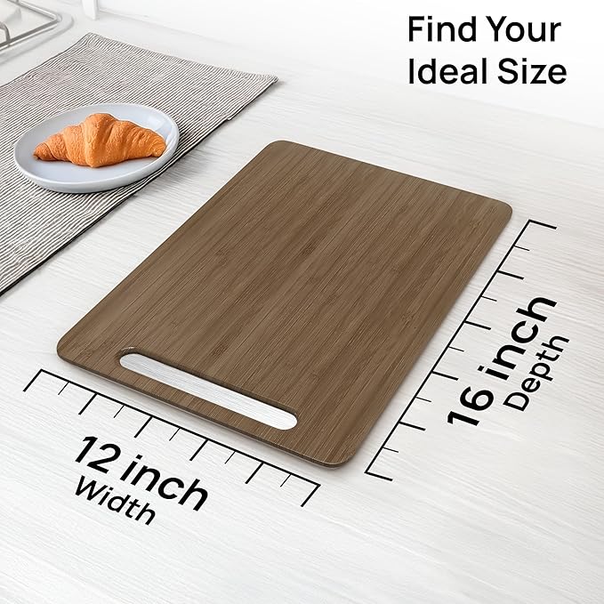 Ibyx Elegant Sliding Tray for Your Coffee Maker & Heavy Kitchen Appliances - Sturdy, Slides Easily from Under The Cabinet (Brown, 12”W x 16”D)