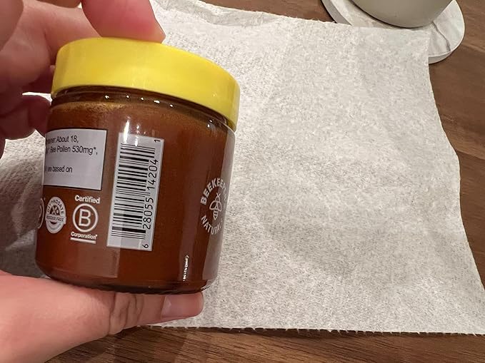 Superfood Honey by Beekeeper's Naturals - Bee Pollen, Royal Jelly, Propolis, Honey - Natural Energy, Immune Support, Mental Clarity, Athletic Performance (4.4 oz)