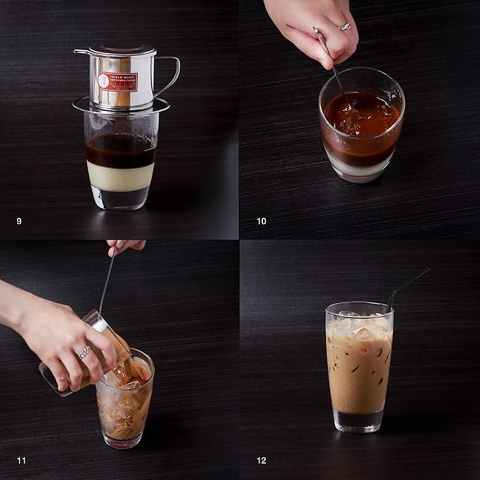 Vietnamese Coffee Filter Maker Press. Screw Down Phin Made in Vietnam. Authentic (2, Medium (8 oz)).