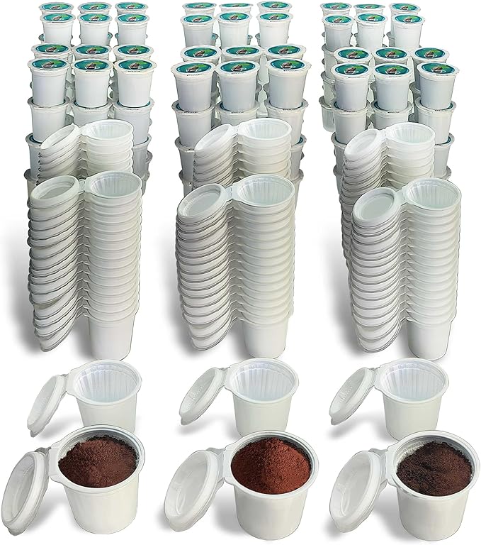 iFillCup Refillable K Cups - Hold 50% More Coffee for Richer Larger Brew, Universal K Cup Brewer Compatibility, Gold Medal Champion Sponsor, Reusable up to 5 Times | 240 Pack Green