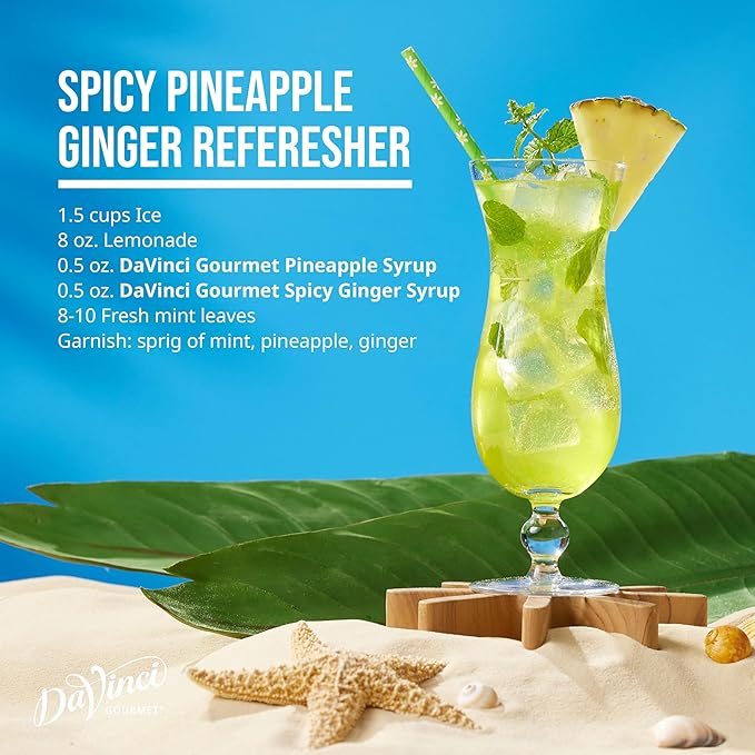 DaVinci Gourmet Classic Pineapple Syrup, 25.4 Fluid Ounces (Pack of 1)