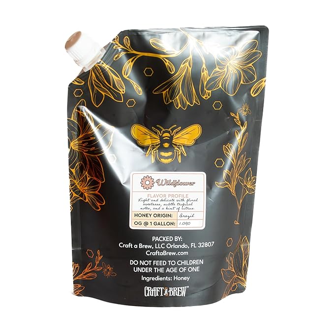 Craft A Brew - Mead Maker’s Choice - Wildflower Honey for Mead Making & Fermentation – 100% Pure Raw Honey - 40 oz