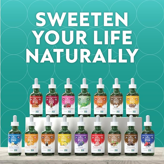 SweetLeaf Sweet Drops- Flavored Stevia Liquid Sweetener, Organic Stevia Extract, Zero Calorie, Gluten Free, Keto Friendly, Non GMO, Natural Flavor, Sugar Alternative- Stevia Clear, 2 Fl Oz (Pack of 2)
