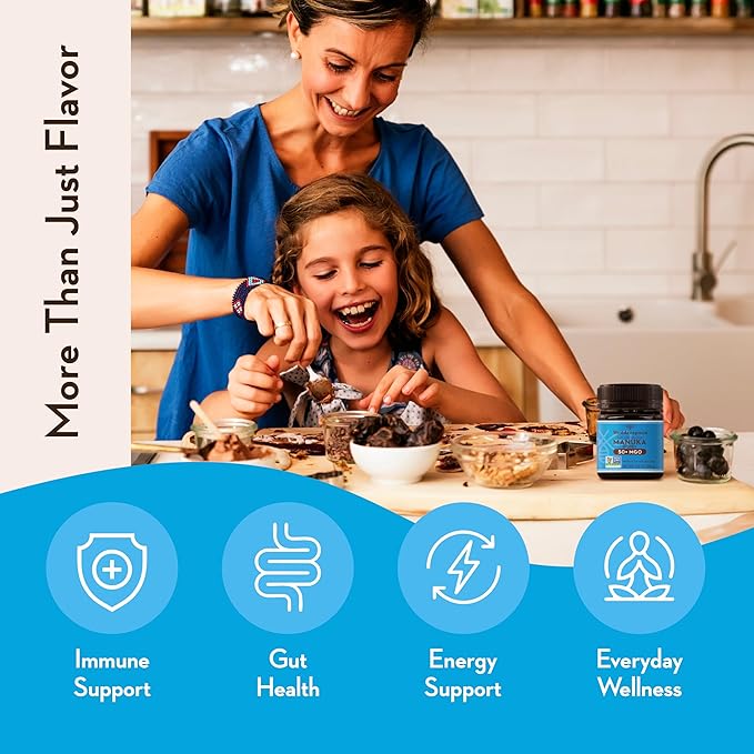 Wedderspoon Raw Premium Manuka Honey, 50+ MGO, 8.8 Oz, Unpasteurized New Zealand Honey, From Our Hives to Your Home