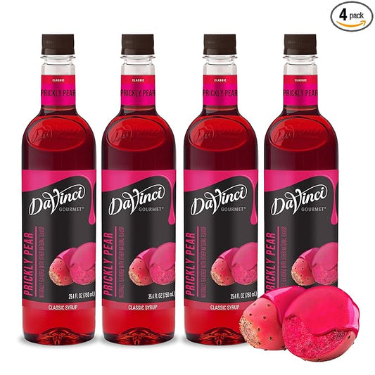 DaVinci Gourmet Prickly Pear Syrup, 25.4 Fluid Ounces (Pack of 4)