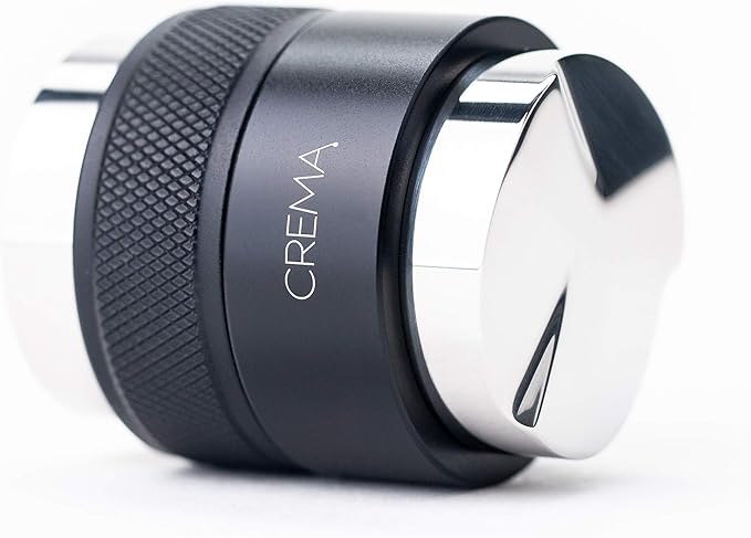 CREMA Coffee Products 39.25mm Hand Tamper & Coffee Distributor V2 | Compatible with Breville Portafilters | Double-Sided, Adjustable Depth Tool | Made with Durable 304 Stainless Steel | Black