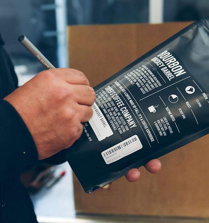 Bourbon Whiskey Barrel Aged Coffee - Ground, Single Origin Grade 1 Colombian Coffee Beans Aged in Kentucky Bourbon Whiskey Barrels - 12 oz Bags