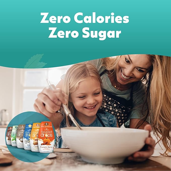 SweetLeaf Sweet Drops Caramel Liquid Stevia Sweetener - Stevia Drops Caramel, Zero Calories, Zero Sugar, Non-GMO, Gluten-Free, Keto Friendly, Caramel Stevia Drops - 1.7 Fl Oz, Pack of 6