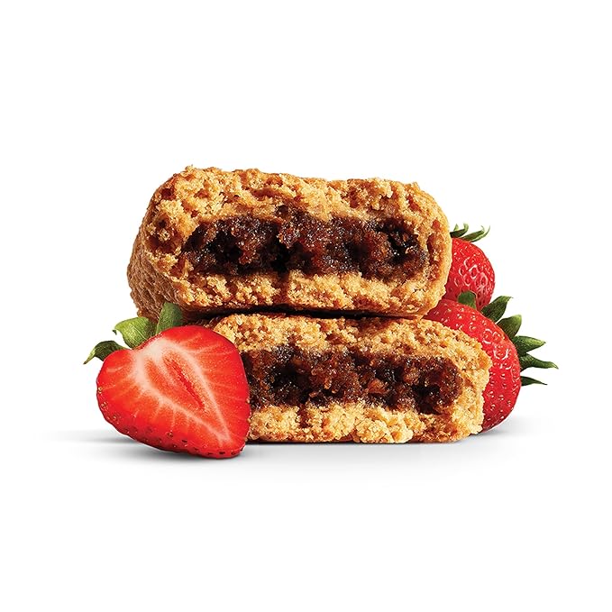 Nature's Bakery Whole Wheat Fig Bars, Strawberry, Real Fruit, Vegan, Non-GMO, Snack bar, 6 boxes with 6 twin packs (36 twin packs)