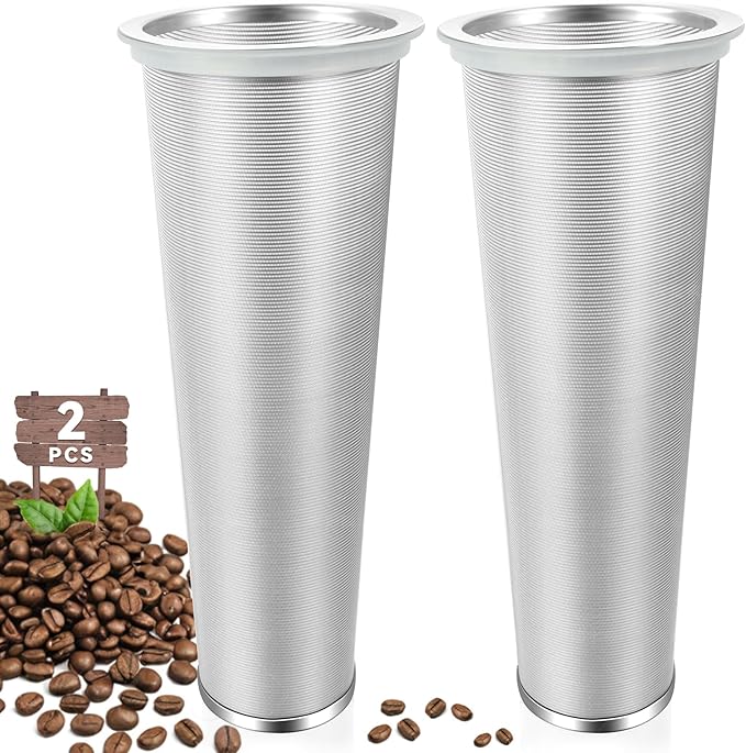 2 PCS Cold Brew Coffee Filter, 304 Stainless Steel Food Grade, Coffee Maker, Tea Maker,Water Filter, Ultra Fine Mesh, Wide Mouth Mason Jar 32oz