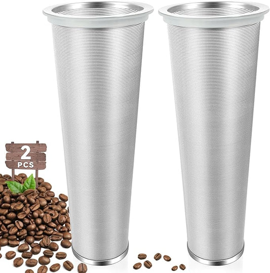 2 PCS Cold Brew Coffee Filter, 304 Stainless Steel Food Grade, Coffee Maker, Tea Maker,Water Filter, Ultra Fine Mesh, Wide Mouth Mason Jar 32oz