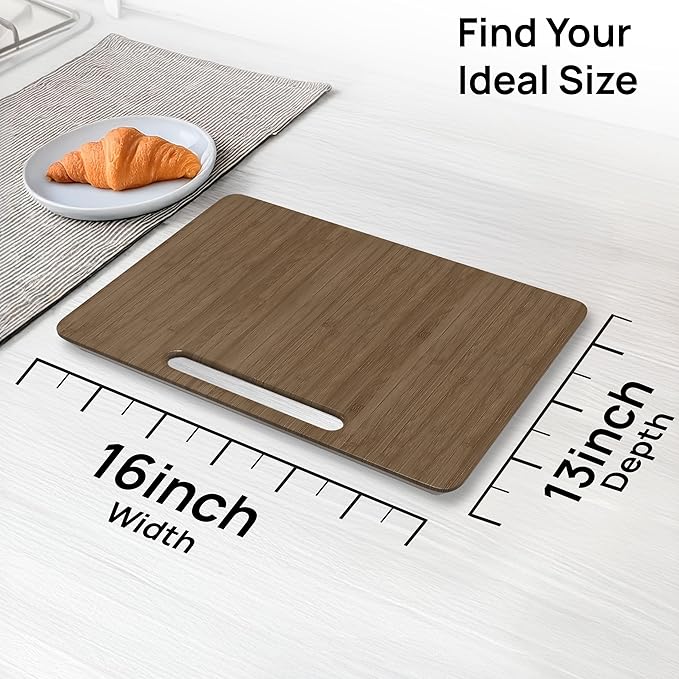 Ibyx Elegant Sliding Tray for Your Coffee Maker & Heavy Kitchen Appliances - Sturdy, Slides Easily from Under The Cabinet (Brown, 16" W x 13" D)