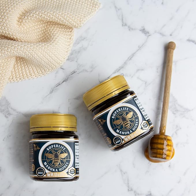SuperLife Manuka Honey MGO 829+ (UMF 20+) | 100% Raw, Pure & Unpasteurized Monofloral Honey from New Zealand (250g)