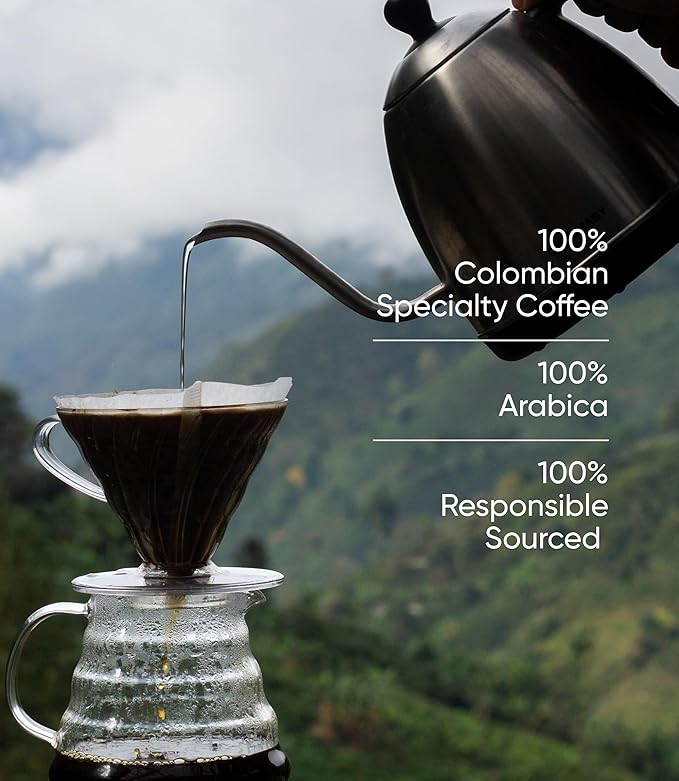 Colombian Specialty Pink Bourbon Coffee Whole Bean Medium Roast Arabica Gourmet Fresh Roasted Single Origin Premium Low Acid Exotic Notes Rich Aroma Smooth Flavor High Altitude Gift Ready 8.8oz 250g