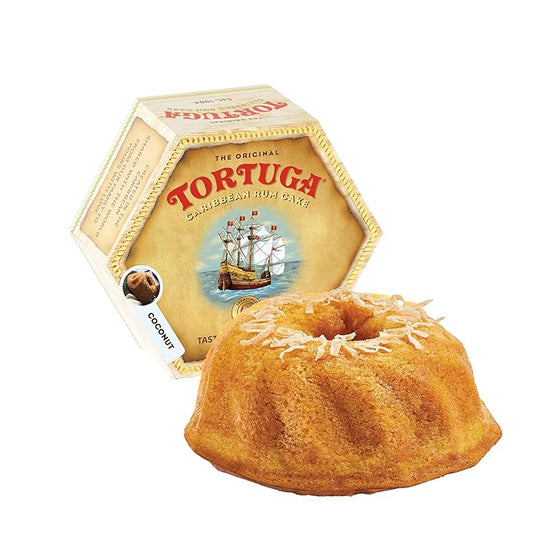 TORTUGA Caribbean Coconut Rum Cake - 16 oz Rum Cake - The Perfect Premium Gourmet Gift for Gift Baskets, Parties, Holidays, and Birthdays
