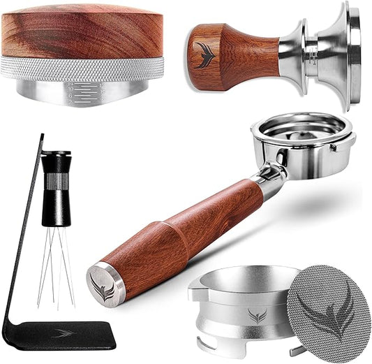 54mm Breville Espresso Machine Accessories Kit Includes Calibrated Tamper, Bottomless Portafilter, WDT Tool, Dosing Funnel, Puck Screen and Distribution Tool