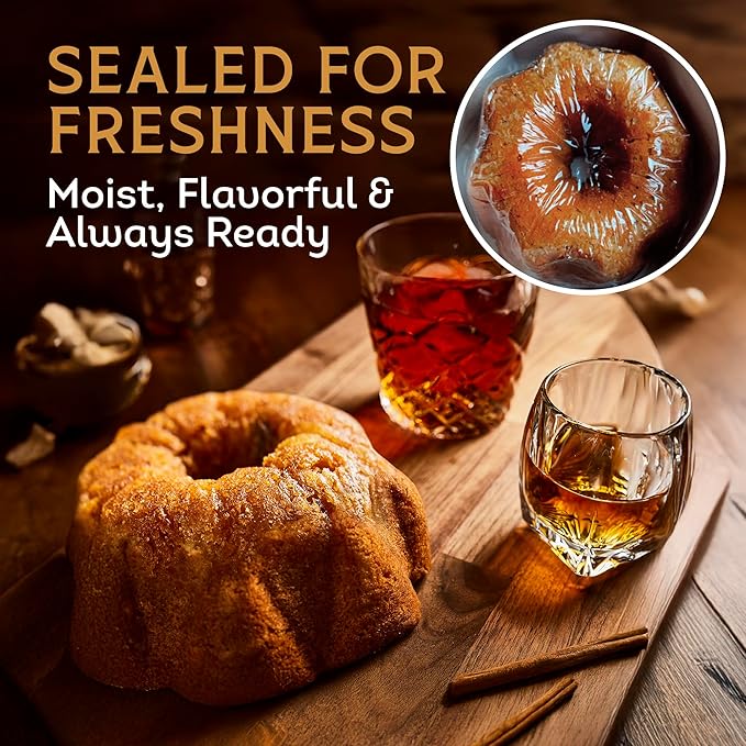 TORTUGA Kentucky Bourbon Butter Cake - 16oz Cake - The Perfect Premium Gourmet Gift for Stocking Stuffers, Gift Baskets, and Christmas Gifts - Great Cakes for Delivery