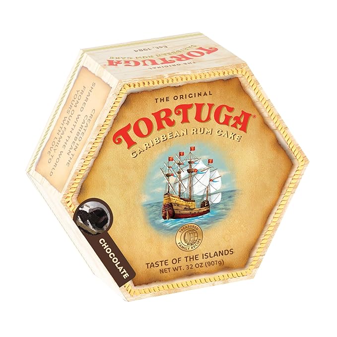 TORTUGA Caribbean Chocolate Rum Cake - 32 oz Rum Cake - The Perfect Premium Gourmet Gift for Gift Baskets, Parties, Holidays, and Birthdays - Great Cakes for Delivery