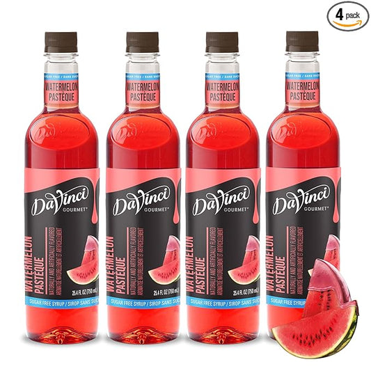 DaVinci Gourmet Sugar-Free Watermelon Syrup, 25.4 Fluid Ounces (Pack of 4)