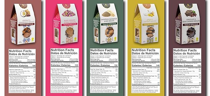 Ambrozia Vegan Snack Biscuits – Blackcurrant & Rose - Soft Baked, No Added Sugar, Clean Label, High Fiber & Wholesome Ingredients, Kid-Friendly, Healthy Snacks for Active Lifestyles, 4 x 4.58 Oz