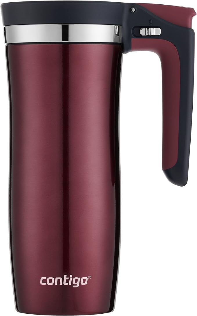 Contigo Handled AUTOSEAL Stainless Steel Travel Mug with Easy-Clean Lid 16oz.