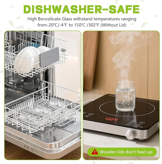 Glass Spice Jar Coffee Sugar Container Airtight Glass Jar Food Storage Canisters Bottle for Kitchen Seasoning Tea Herb Overnight Oats Bar Parfait Snacks (8 * 150ml(5oz))