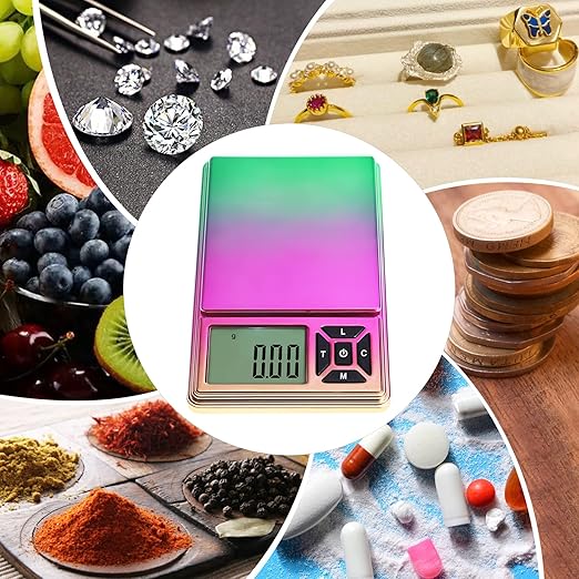 Digital Pocket Scale 300g/0.01g Accuracy，Small Jewellery Coin Powder Scale Digital Gram and Oz with 50g Cal Weights，Digital Gram Scale