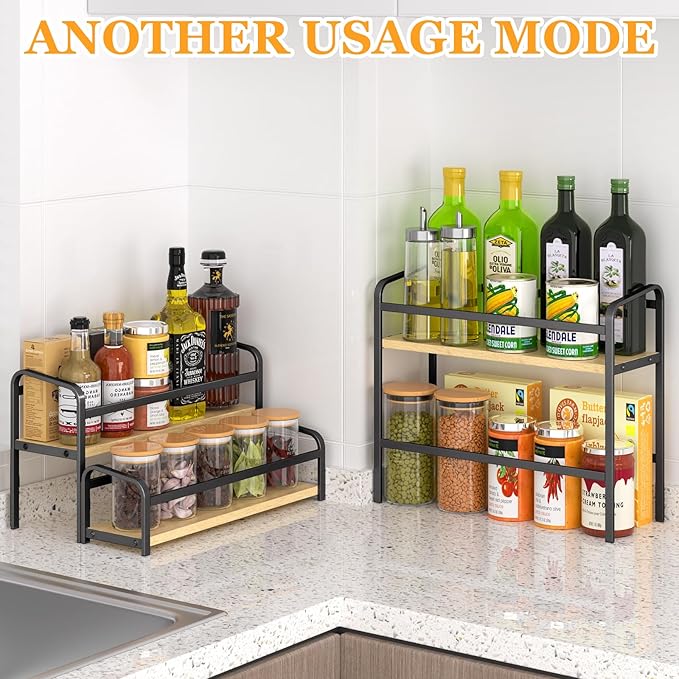 Coffee Syrup Organizer Free-Installation: 12 Bottles Capacity Syrup Rack 3 Tier for Coffee Bar Station, Wine Rack for Countertop, Tiered Spice Rack Organizer for Cabinet, Bottle Display Shelf